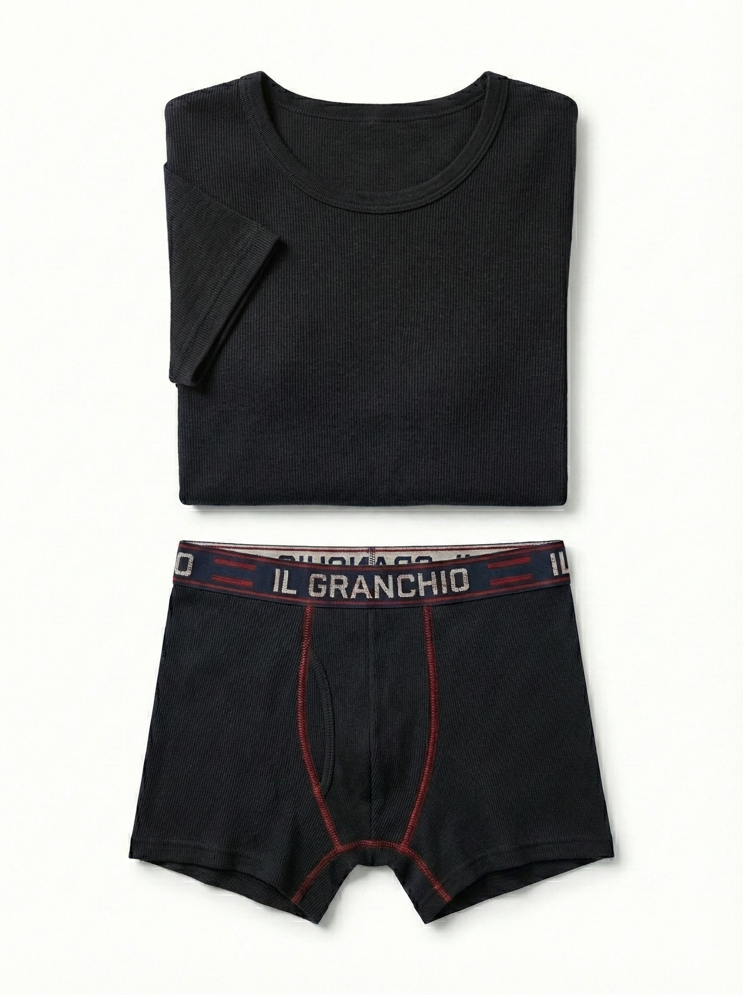 Completo Intimo Uomo Il Granchio – T-shirt Mezza Manica e Boxer in Cotone Elasticizzato