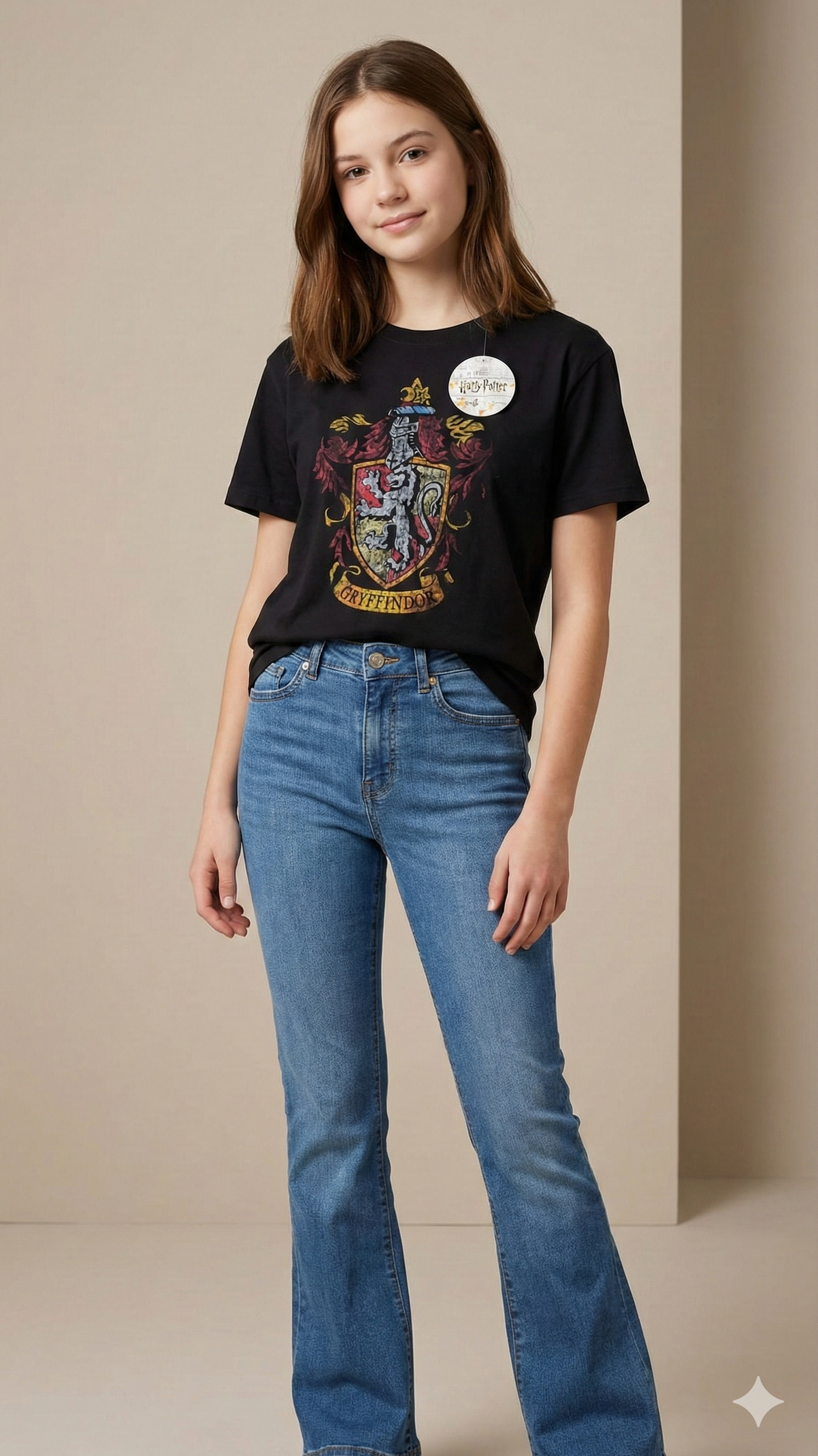 T-shirt Harry Potter - Stemma Grifondoro "Vintage Edition"