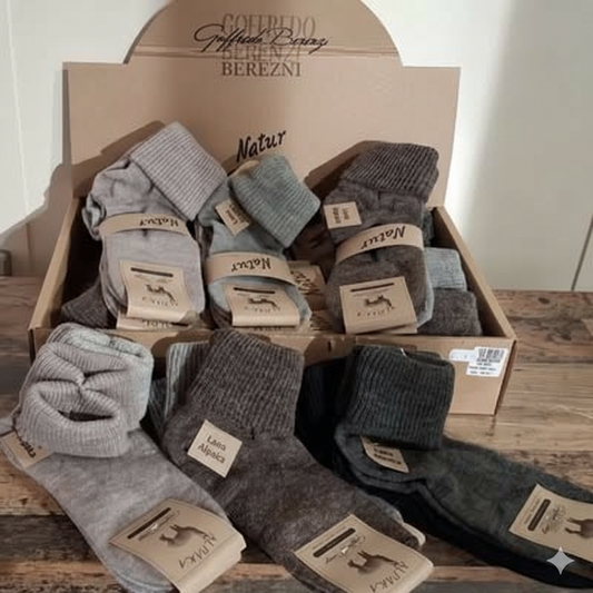 Calzettoni Naturali in Lana di Alpaca - Comfort e Calore Invernale