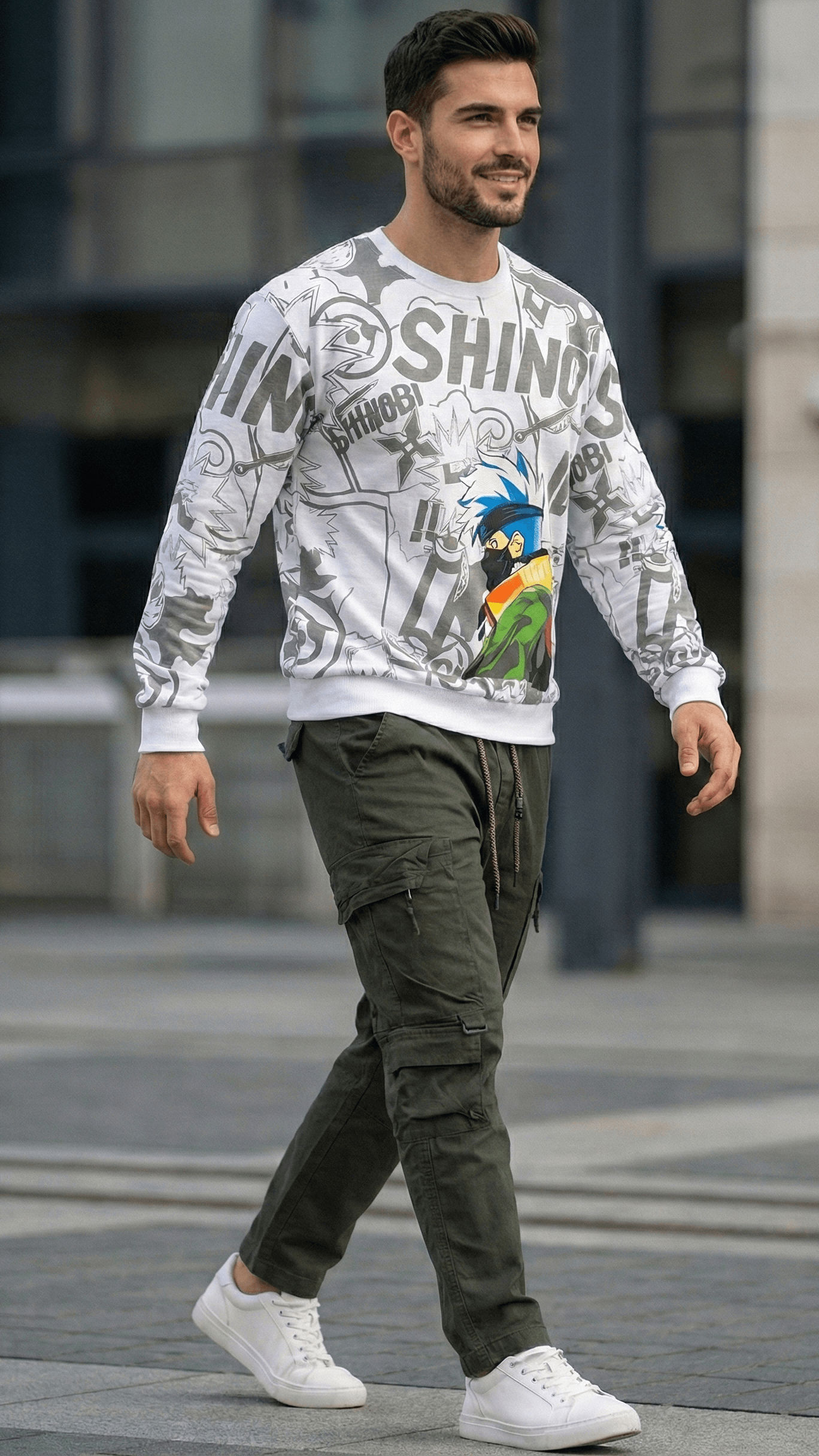 Felpa Girocollo "Shinobi" - Stile Urban Anime