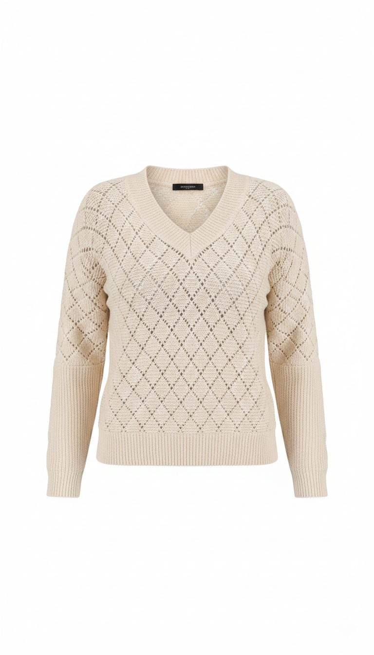 Maglia Traforata a Rombi – Eleganza Everyday