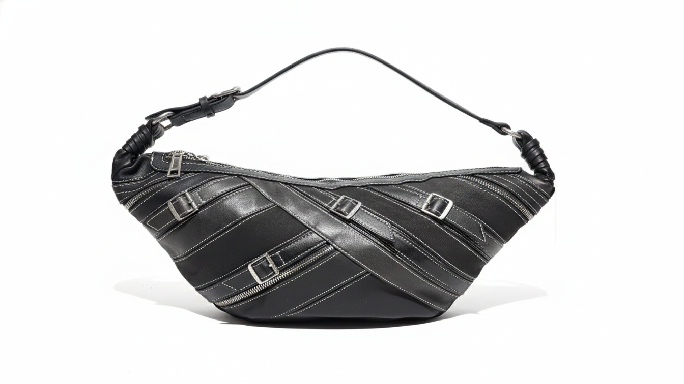 Borsa a Spalla Desigual "Urban Biker" Patchwork – Nero