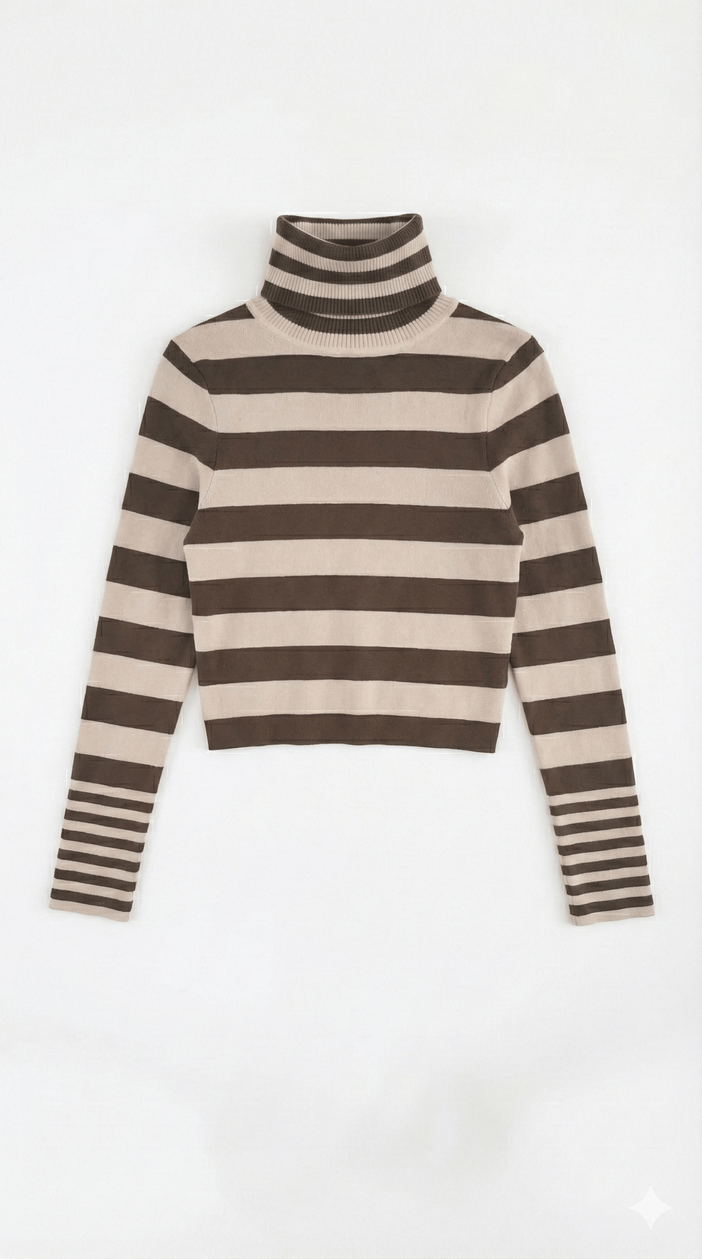 Maglione a Collo Alto a Righe