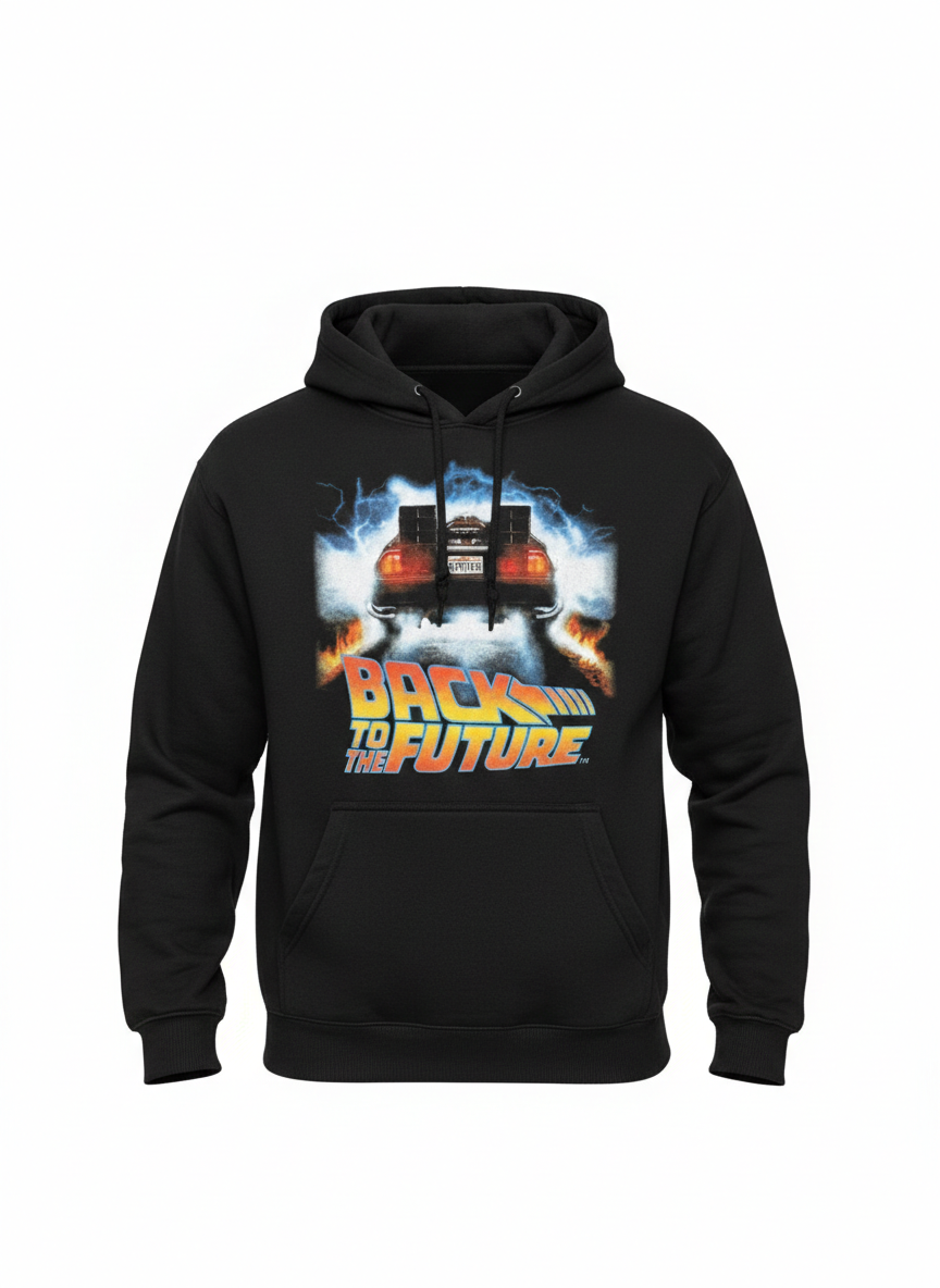 Felpa con Cappuccio "Back to the Future" – DeLorean Vintage Edition