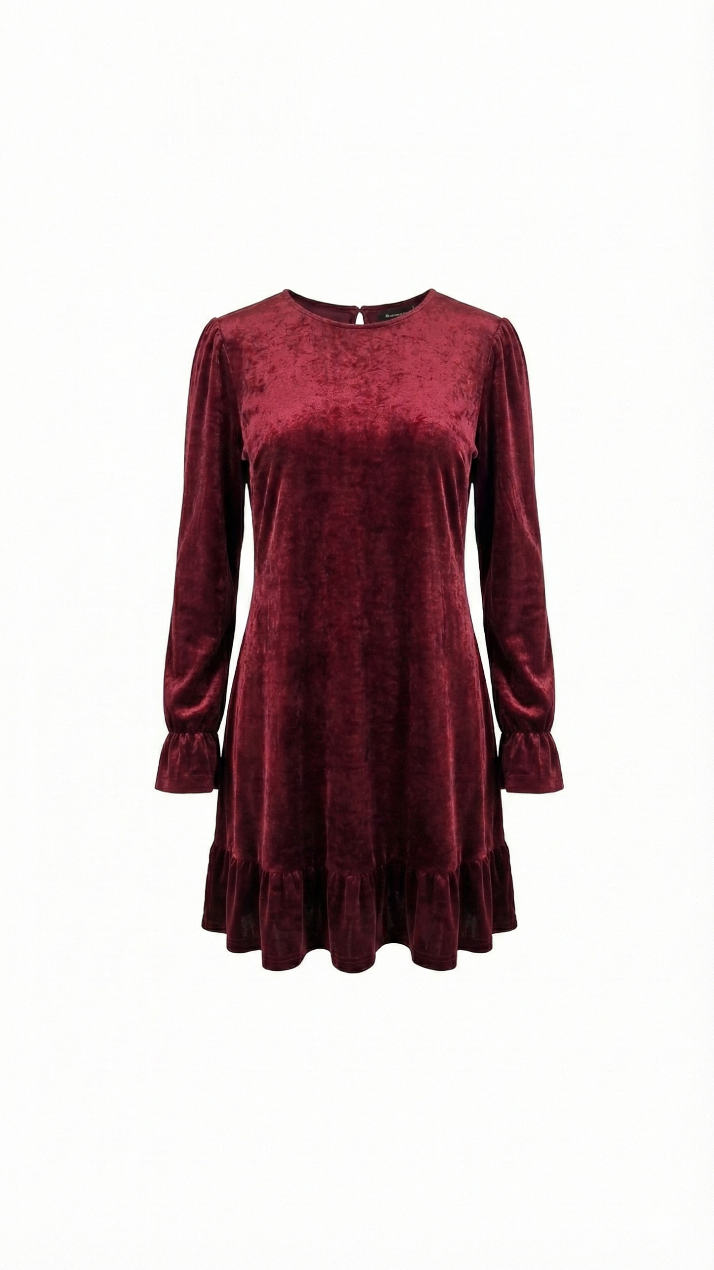 Abito in velluto maniche lunghe