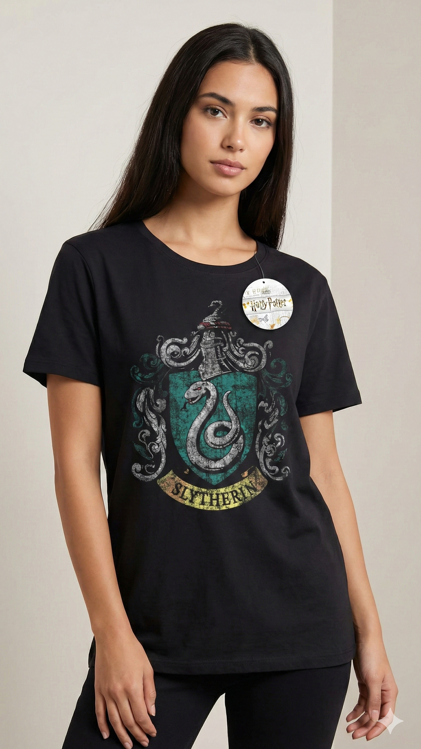 T-Shirt Slytherin (Serpeverde) – Edizione Vintage Hogwarts House Pride