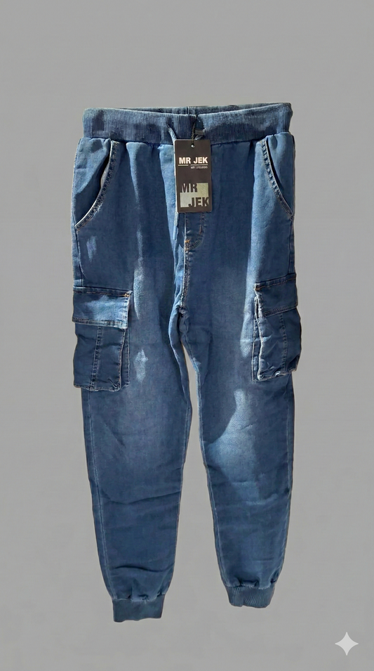 Pantalone Jogger Cargo in Denim Bambino – Il Perfetto Mix tra Streetwear e Comfort