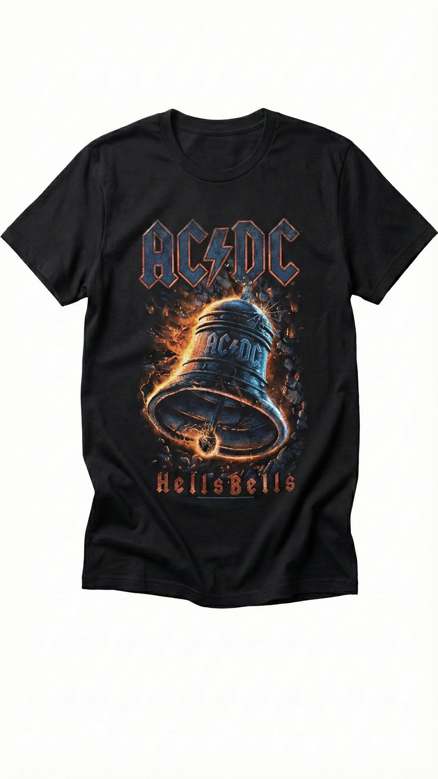 Leggendaria band hard rock AC/DC, con un design specifico riferito alla canzone "Hells Bells":