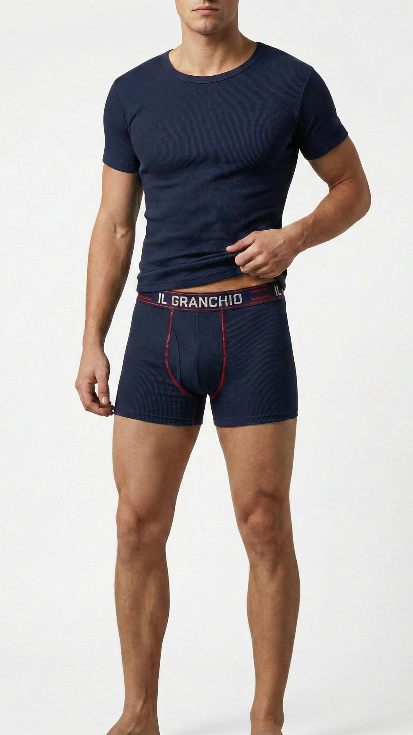 Completo Intimo Uomo Il Granchio – T-shirt Mezza Manica e Boxer in Cotone Elasticizzato