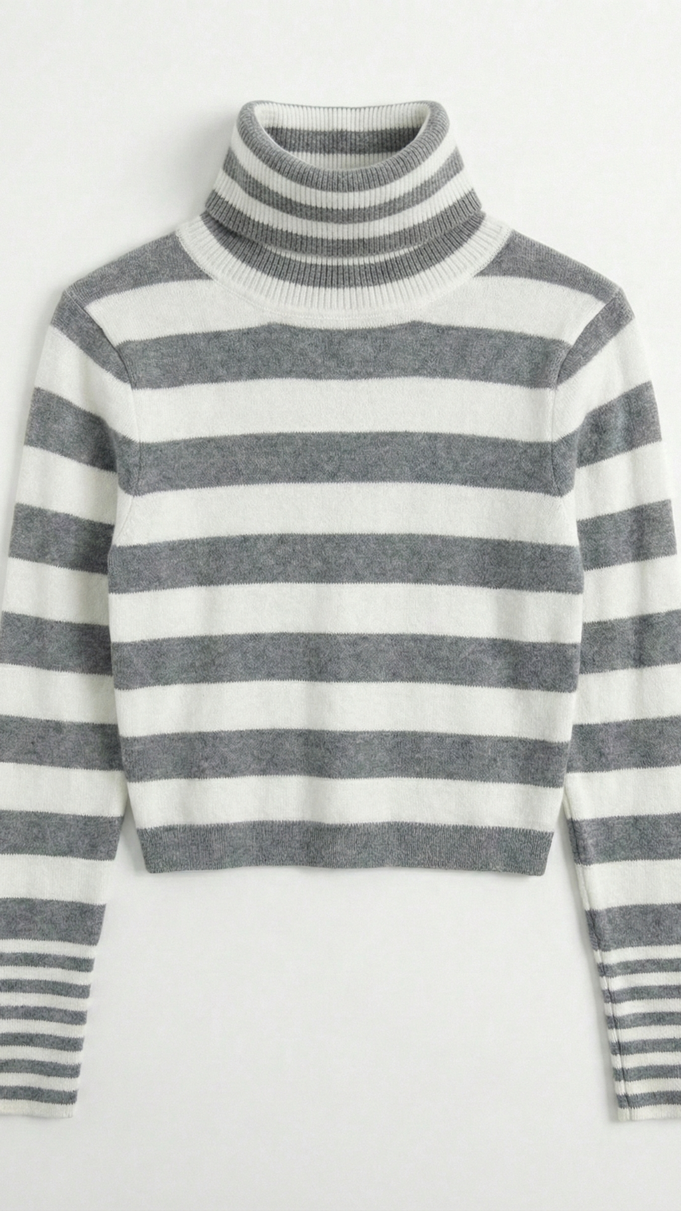 Maglione a Collo Alto a Righe