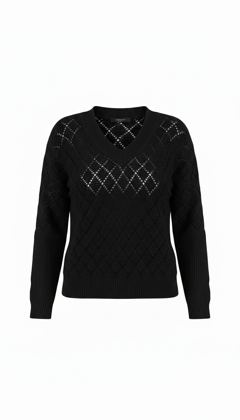 Maglia Traforata a Rombi – Eleganza Everyday