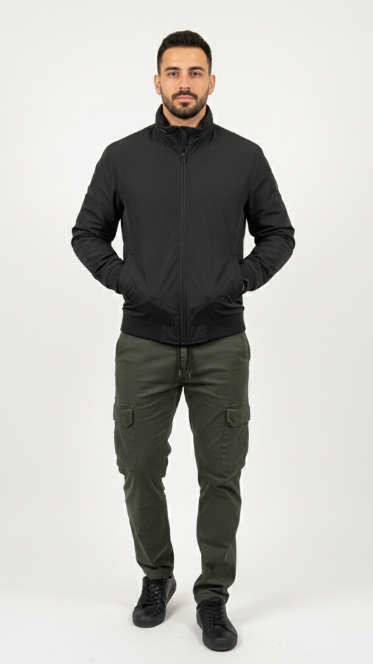 Pantaloni Cargo Slim Fit – Verde Oliva Military
