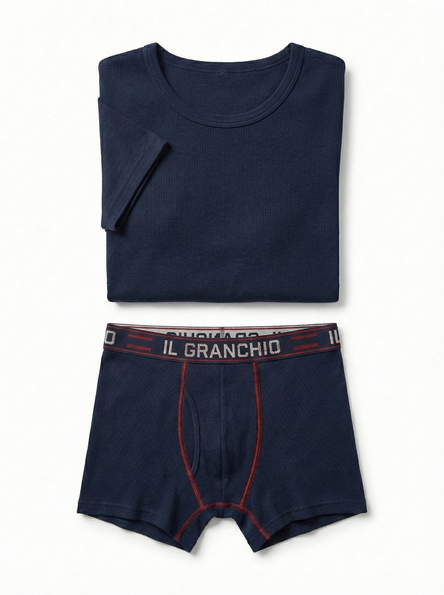 Completo Intimo Uomo Il Granchio – T-shirt Mezza Manica e Boxer in Cotone Elasticizzato