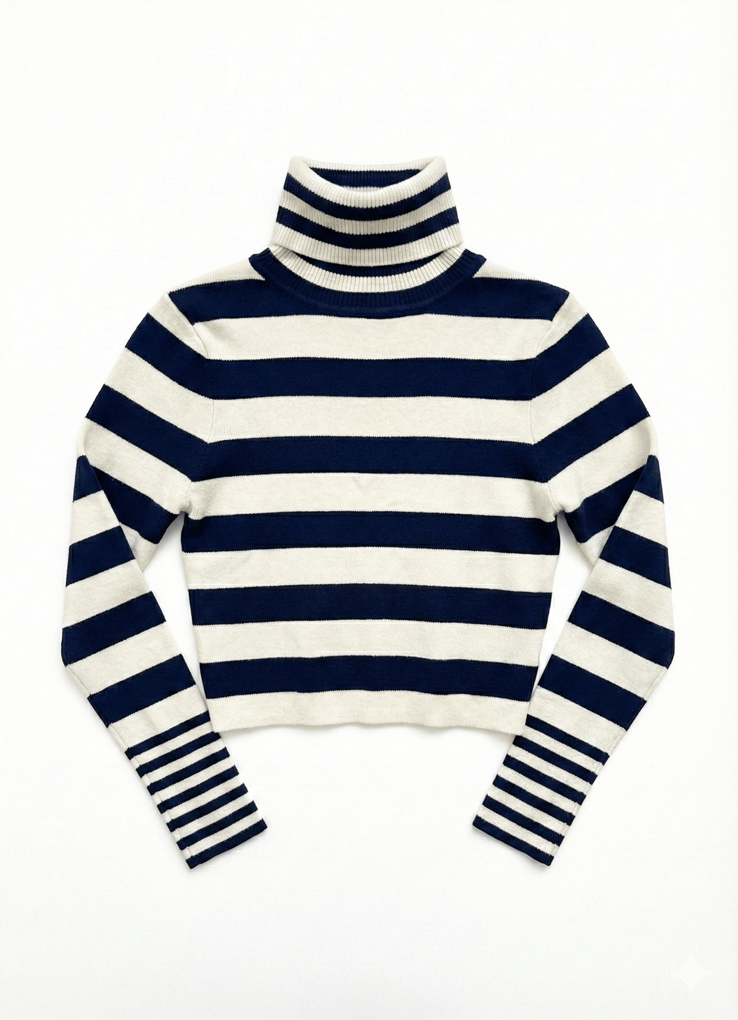 Maglione a Collo Alto a Righe